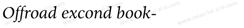 Offroad excond book字体转换